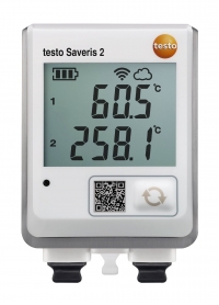 testo Saveris 2-T3 – bezprzewodowy rejestrator danych z wyświetlaczem  i dwoma gniazdami dla zewnętrznych sond termoparowych